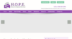 Desktop Screenshot of hopeanimalrescue.org